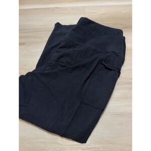 RBX Women's 2XL Black Capri Leggings Pull On Stretch Cotton Spandex Solid